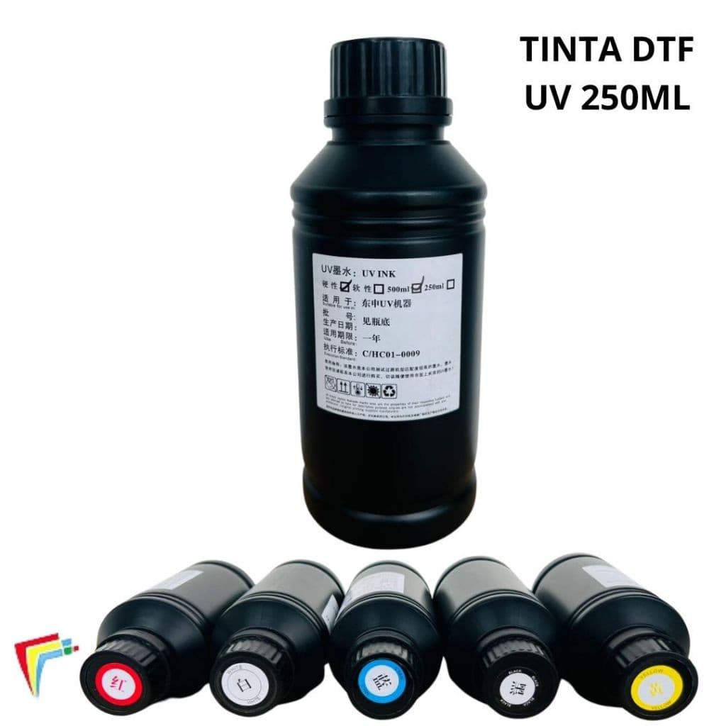 TINTA PARA IMPRESSÃO EM  DTF UV - 250ML CORES