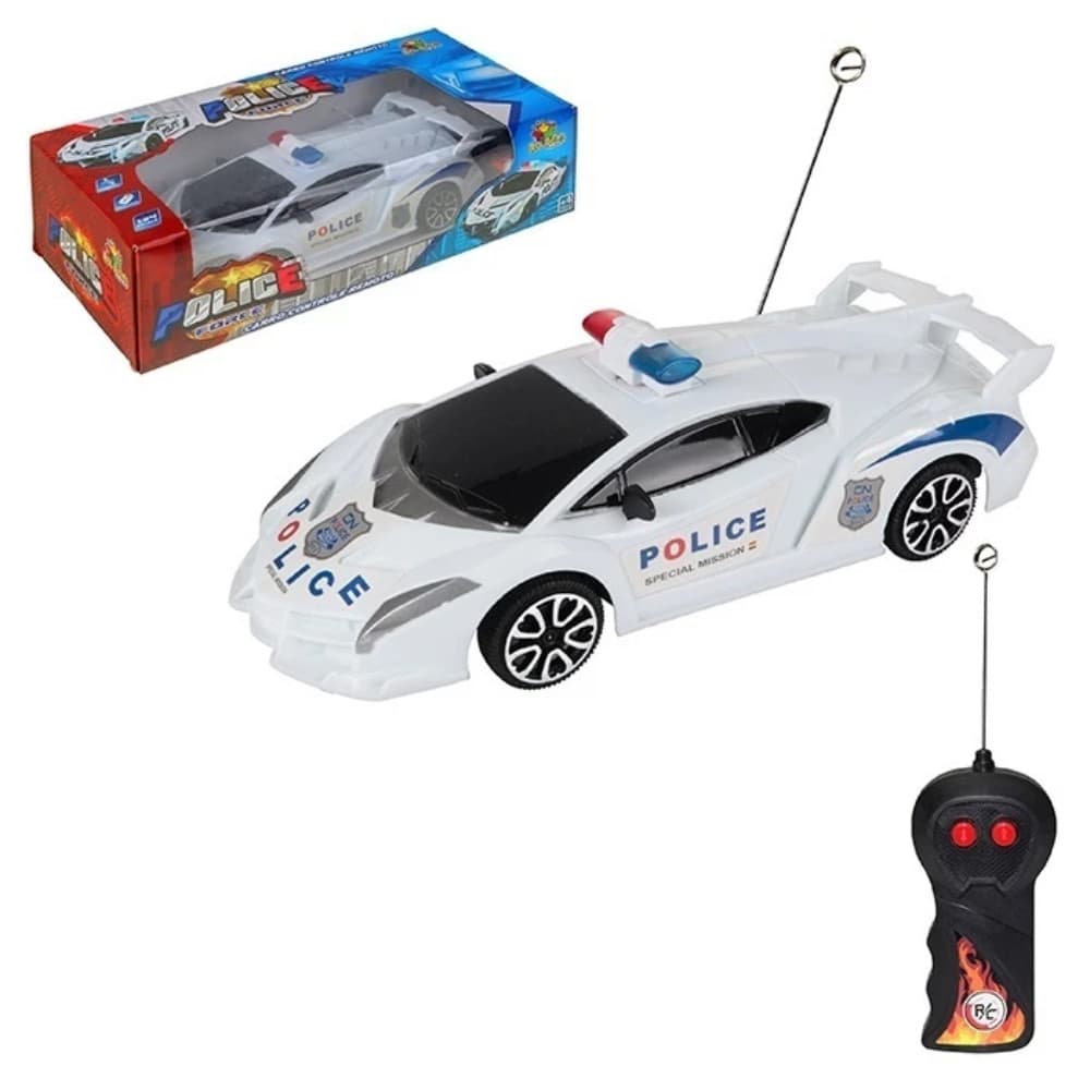 Carrinho Controle Remoto Polícia 3 Funções Escala 1:24 - Art Brink