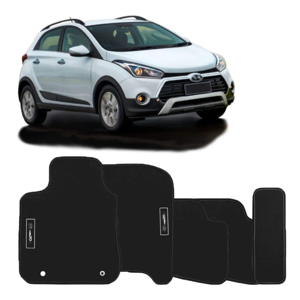 Kit de tapetes 5 peças específico HB20x 2012 13 ... 17 2018 PVC