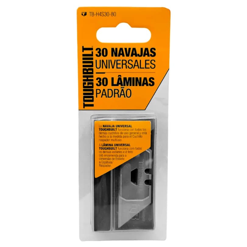 Kit com 30 Lâminas para Estilete ou Raspador ToughBuilt TB-H4S30-80