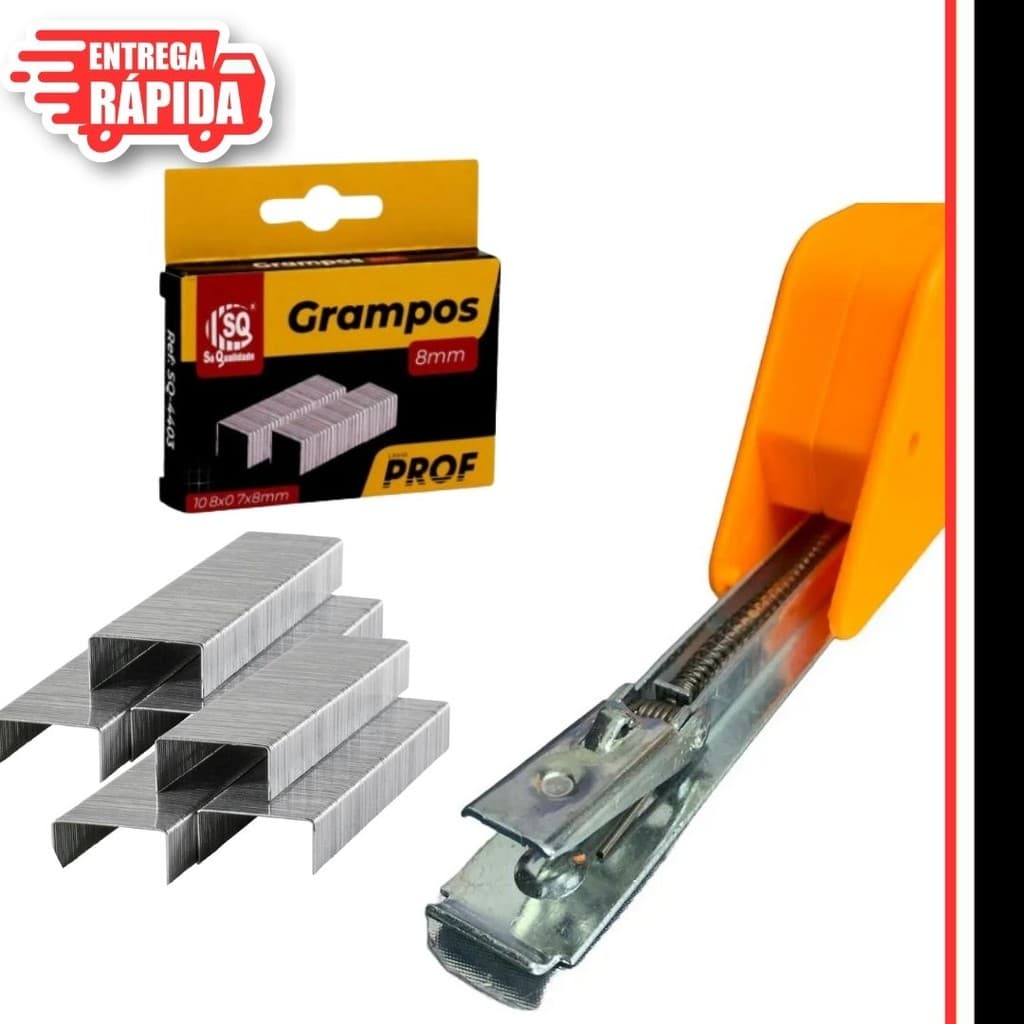 12.000 Grampos Para Grampeador Madeira Tapeceiro 8mm