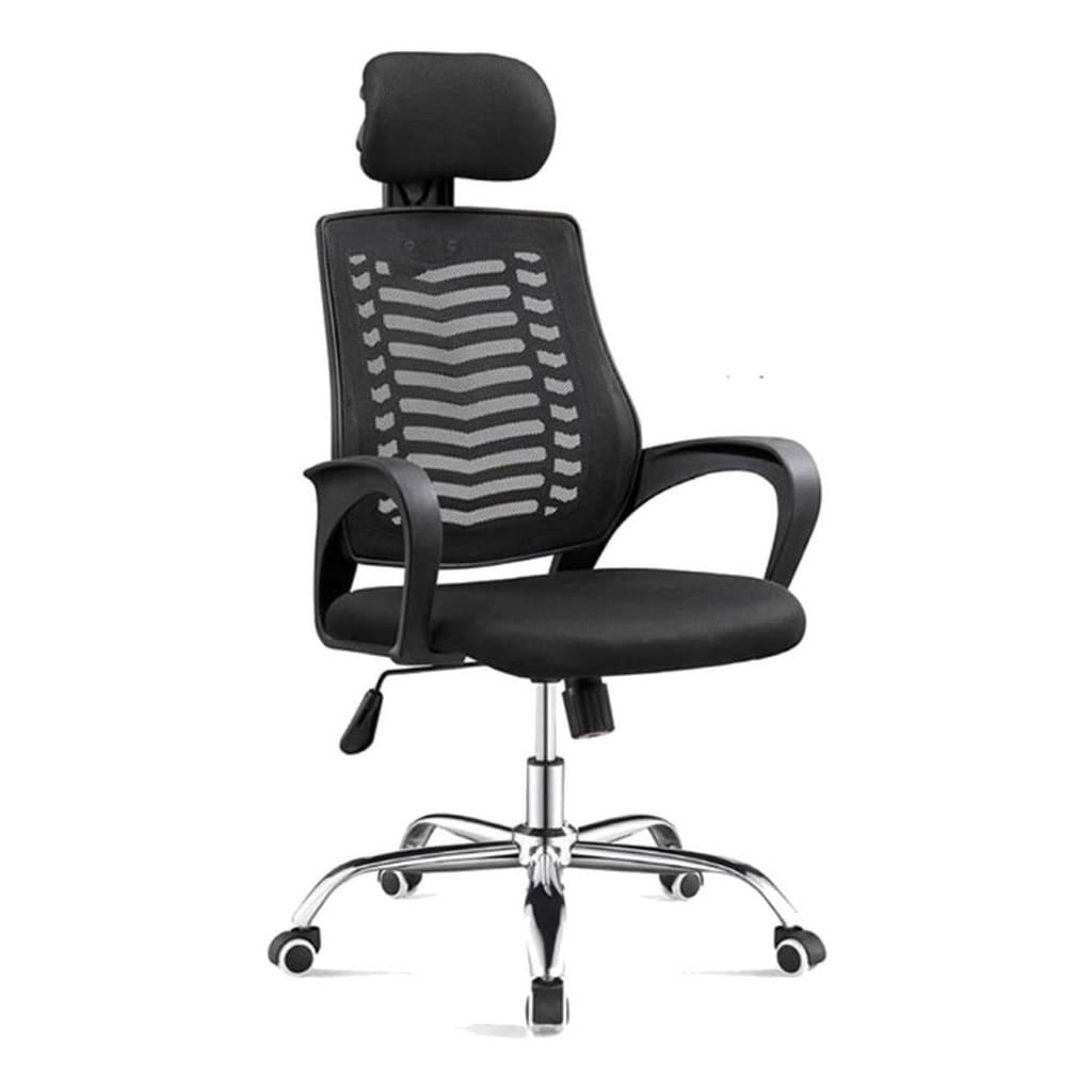 Cadeira de escritório Delta Boss ergonômica  preta com estofado de malha