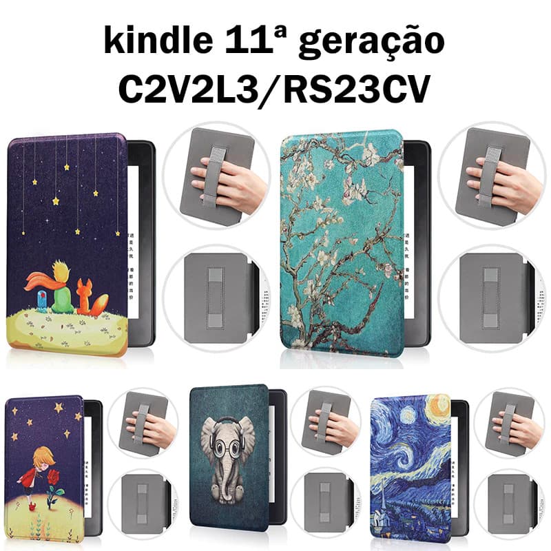 Capa Com Alça para Kindle 11ª geração 6 polegadas C2V2L3  (2022) / RS23CV  (2024)