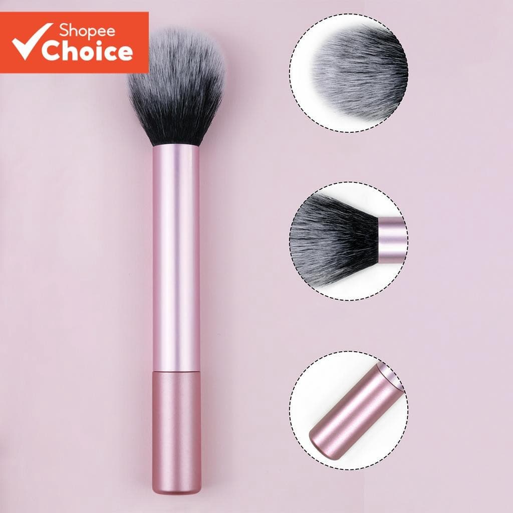Pincel De Pó Grande 1 Unidade , Extra Fofo Para Solto E Configuração De Maquiagem , Cabelo Sintético Macio