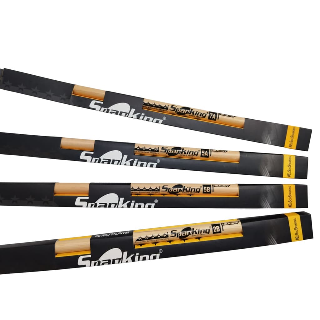 Baquetas Spanking 7A 5A 5B ou 2B Hickory American Authentic