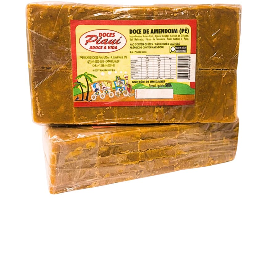 Doce Pacote Doce de Amendoim (PÉ) 900g C/ 50un - Paçoca tipo Pé - Festa Junina