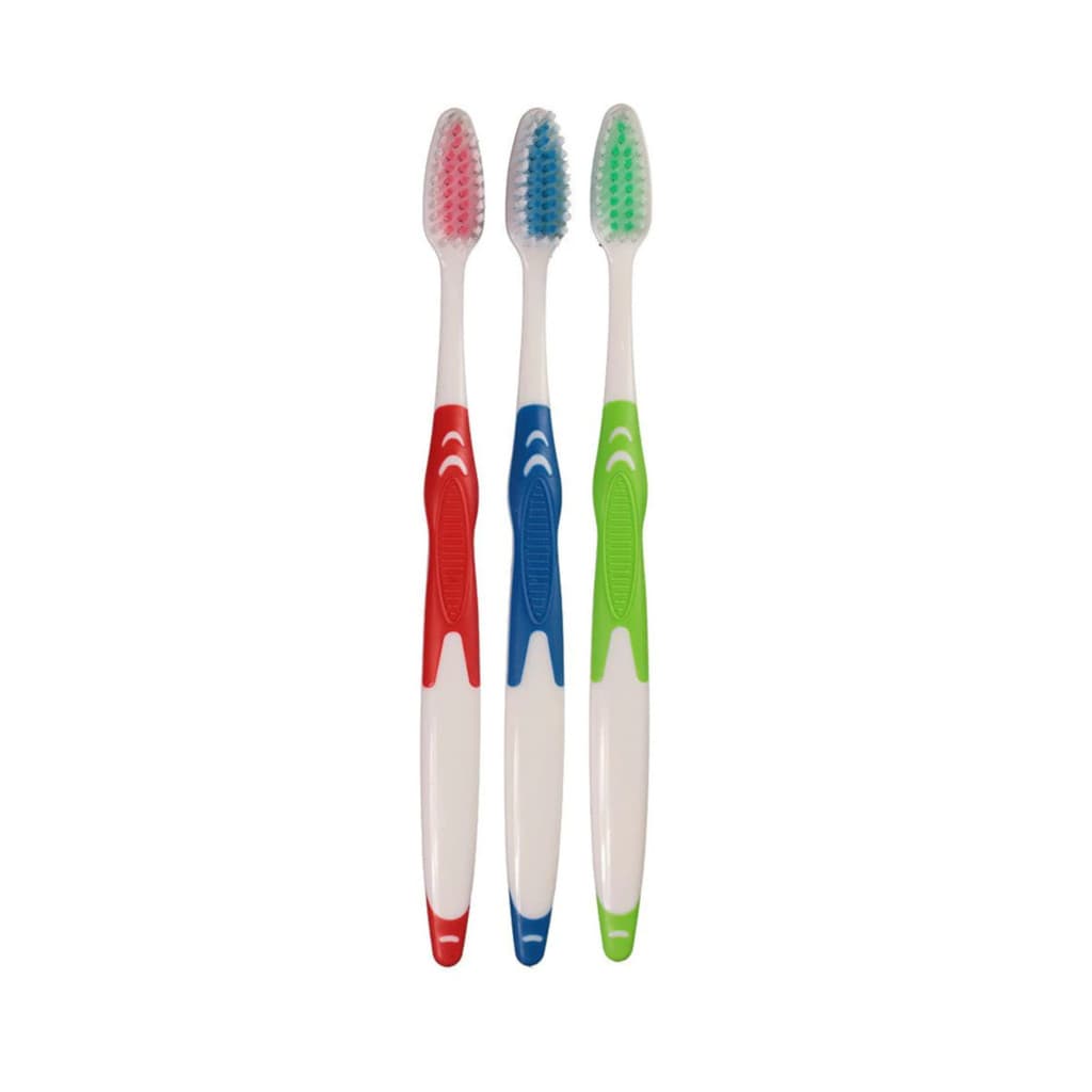Escova de Dente Tri - Textura Macia, Kit com Três Escovas - Green