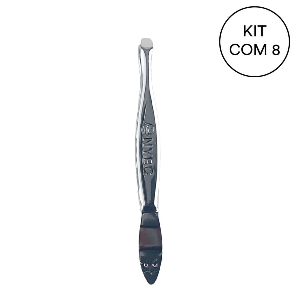 Kit 8 Pinça Ponta Reta-Cartela Com 12 Pçs Aço Carbono NYBC
