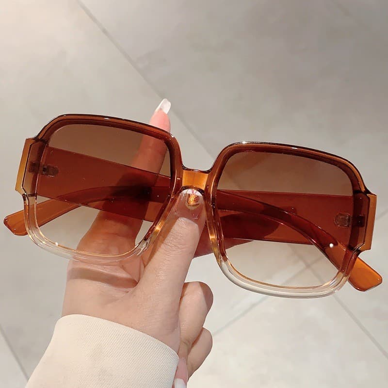 Óculos de Sol Tendência Global Óculos Fashion Proteção Solar para Ruas e Eventos Unissex Moldura Quadrada Vida cotidiana