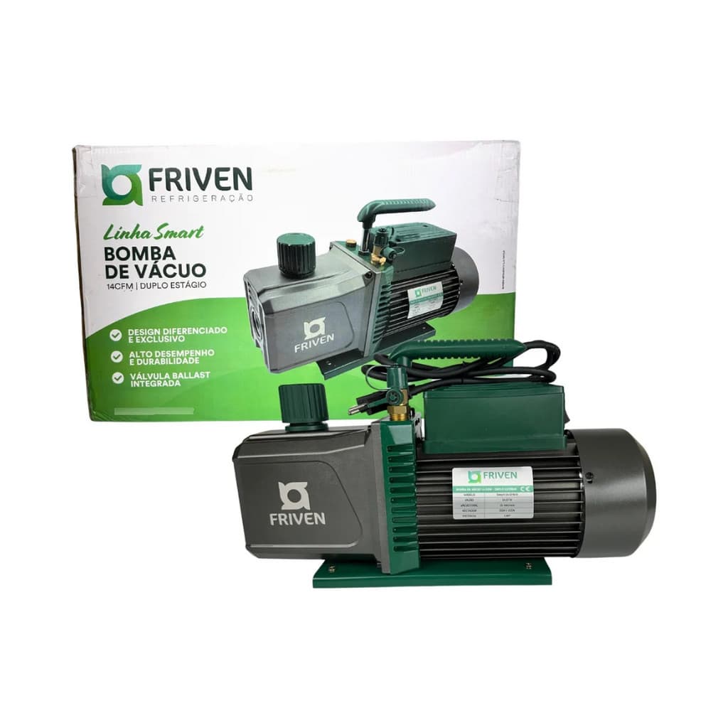 Bomba Vácuo 14cfm 1hp Bivolt Duplo Estágio Refrigeração Novo