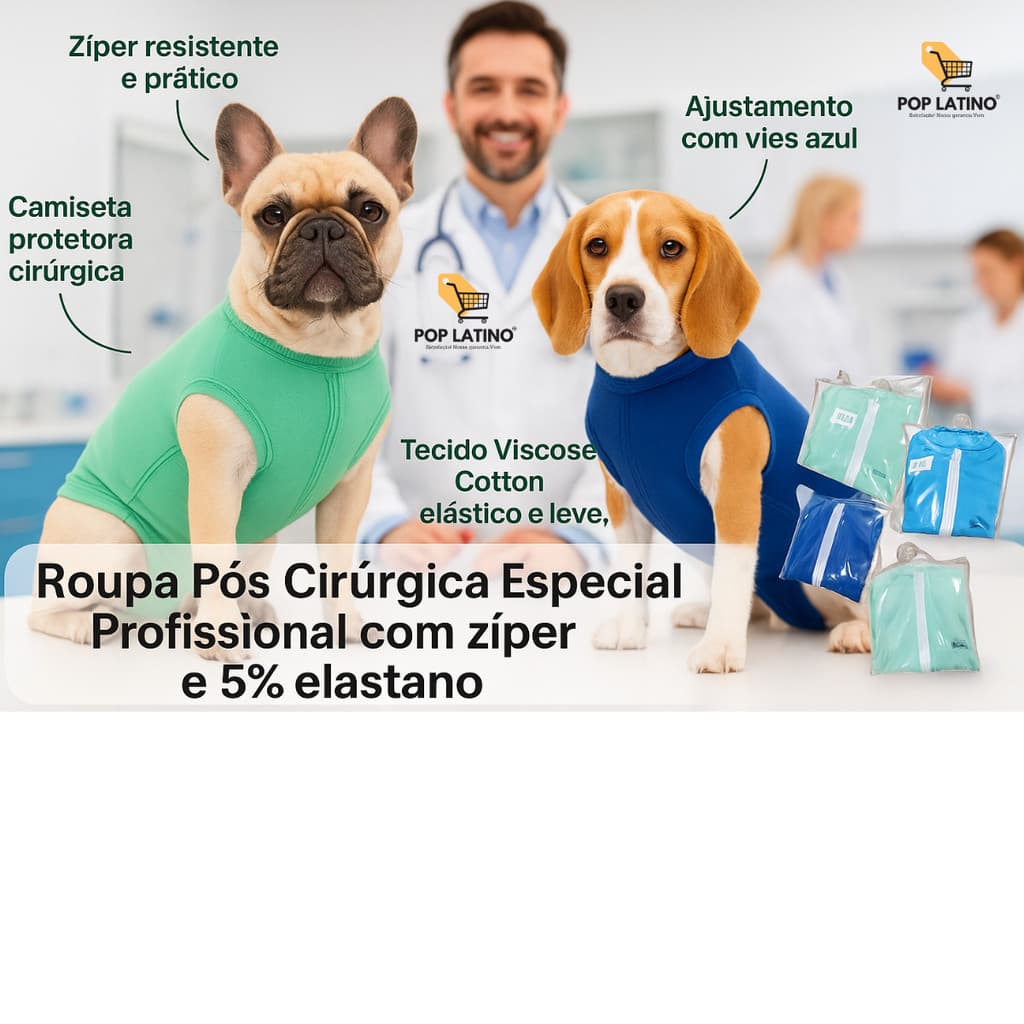 Roupa Protetora Pós Cirúrgica Para Cachorro Pet Macho Femea Profissional Com Elastano Antialérgico | Pet, Cães,Pet shop