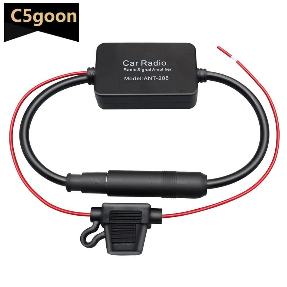 C5GOON 12V Conjunto Amplificador De Sinal De Antena De Carro AM Rádio FM Anti-Interferência Acessórios Eletrôni