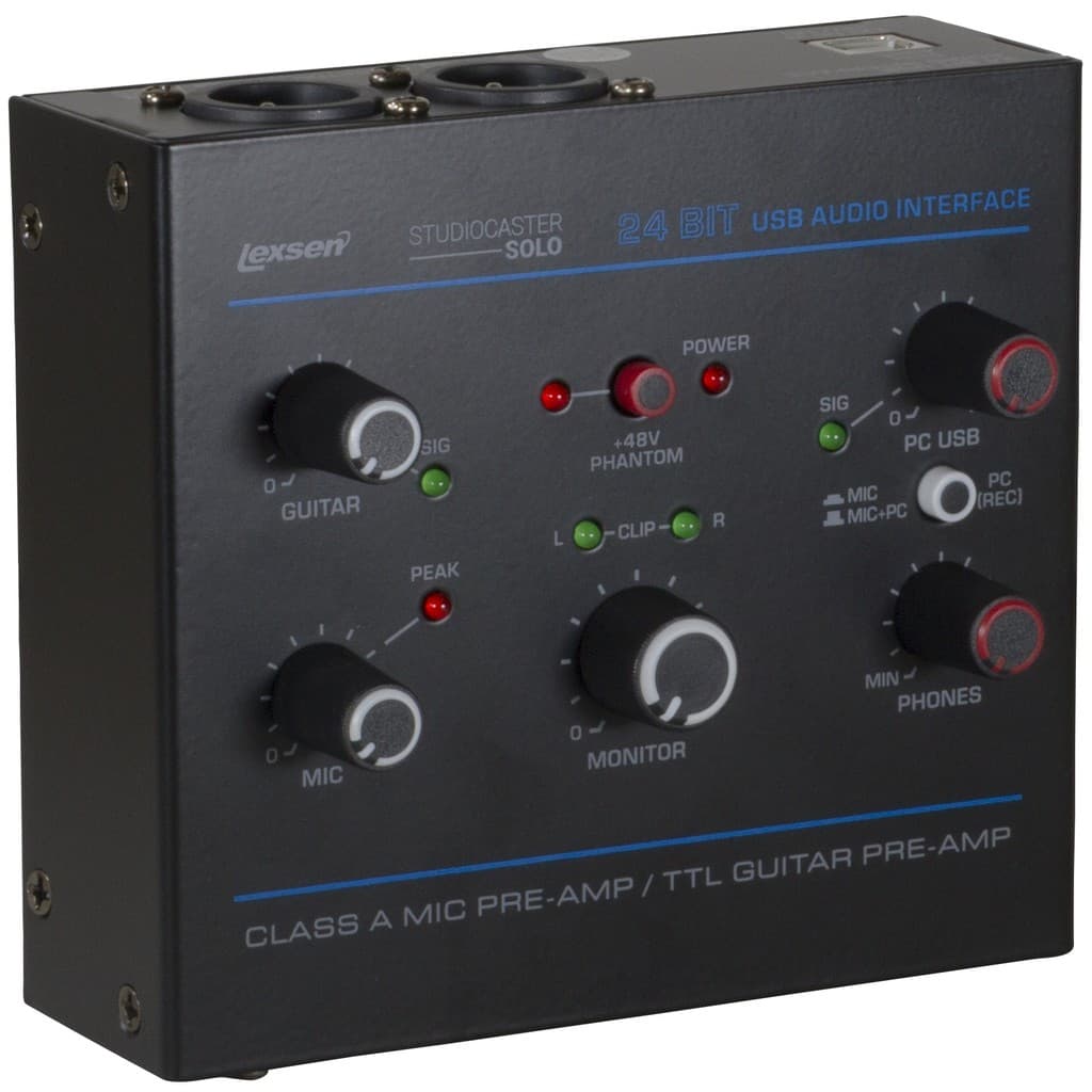 Interface de Áudio USB 24 Bits - Lexsen Studiocaster Solo