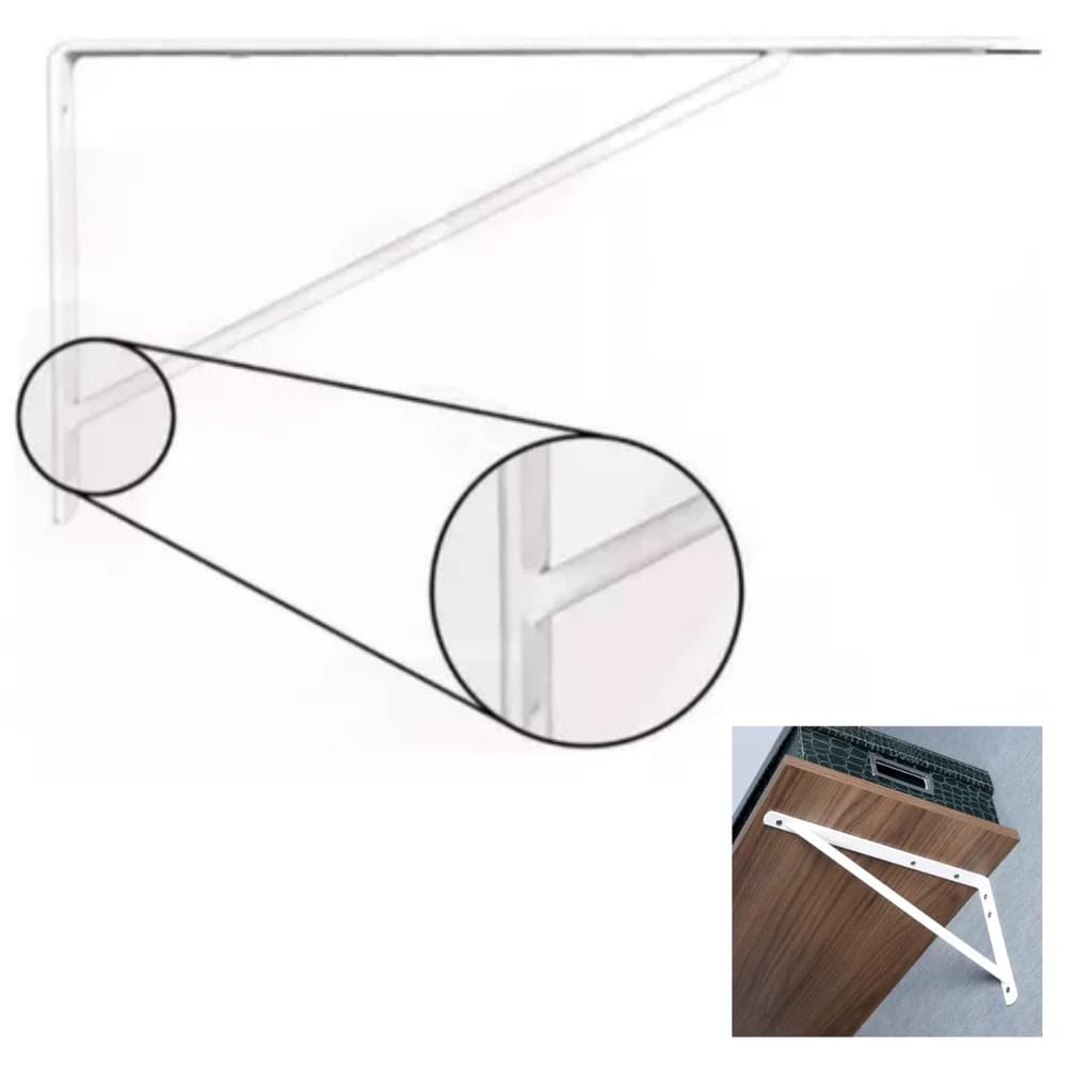 Suporte Prateleira Mesa Mão Francesa Extra Aço 50cm 1 X 1/8