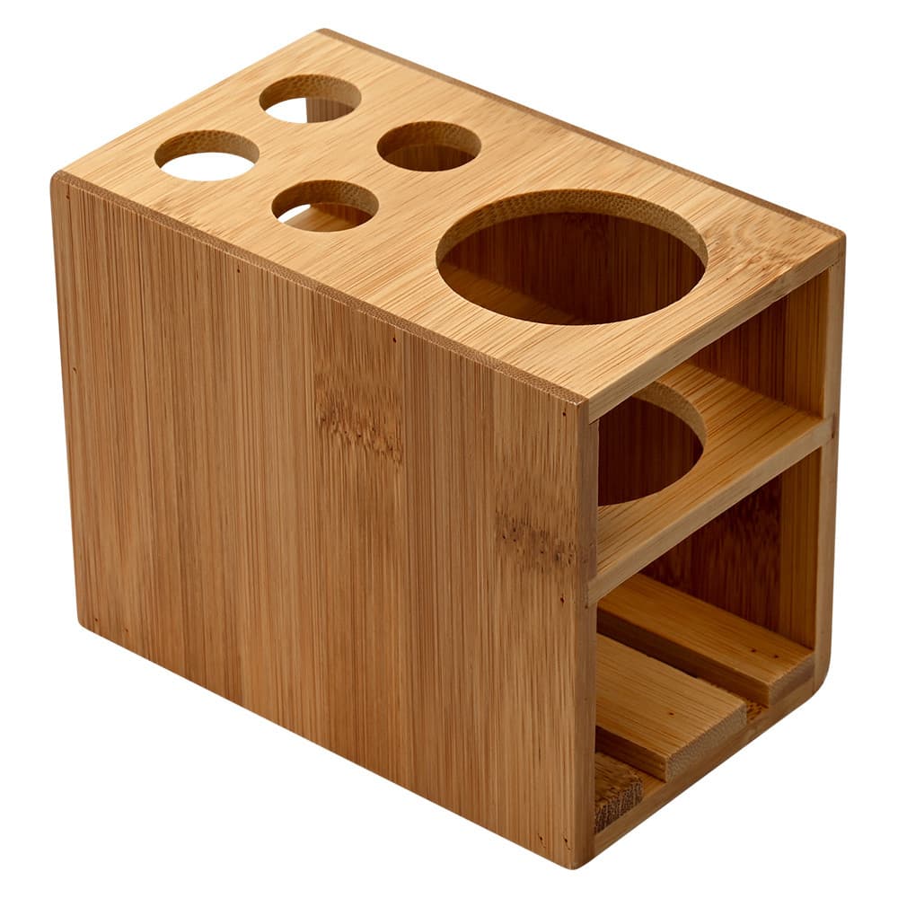 Porta Escova E Pasta De Dente Banheiro Lavabo Em Bambu Mimo Style