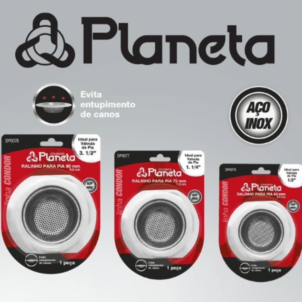 Ralinho para Pia de Inox 4 Tamanhos Reforçado Planeta