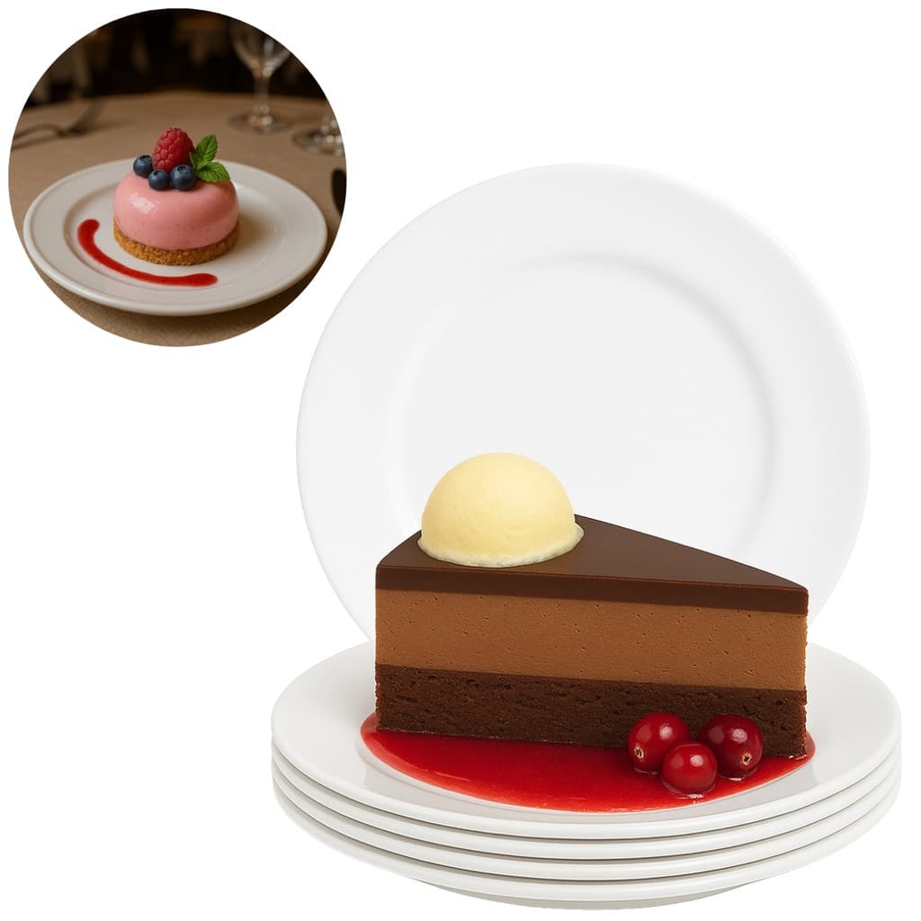 Prato em Melamina 20cm Para Sobremesa Buffet Restaurantes