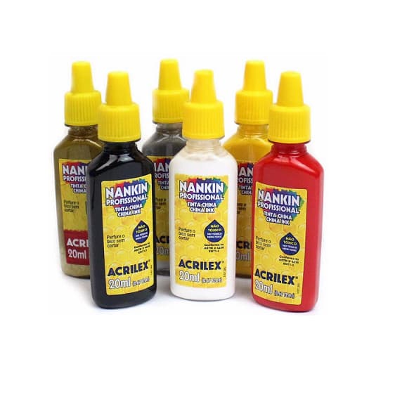 Tinta Nankin Profissional para Contornos 20ml Acrilex