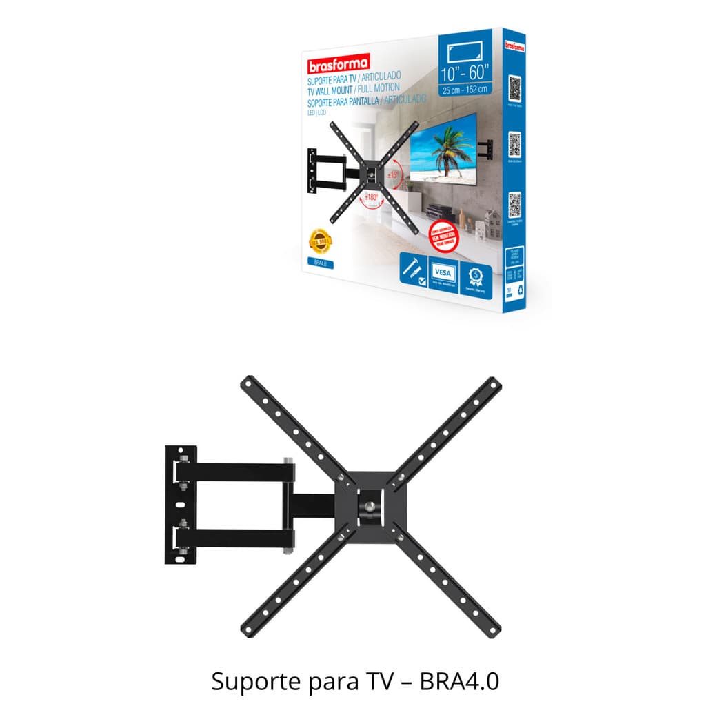 SUPORTE TRI-ARTICULADO PARA TV 10 A 60 BRASFORMA 	BRA4.0