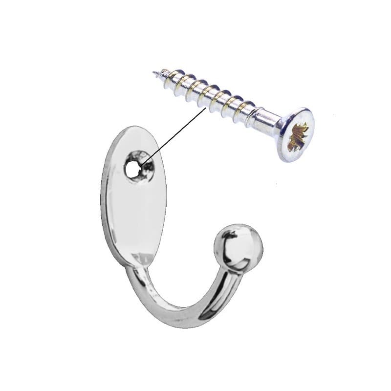 Kit com 2 Gancho Médio de Parede e Porta Armários Cozinha Banheiro em Metal de Qualidade Enviamos Rápido com Parafusos