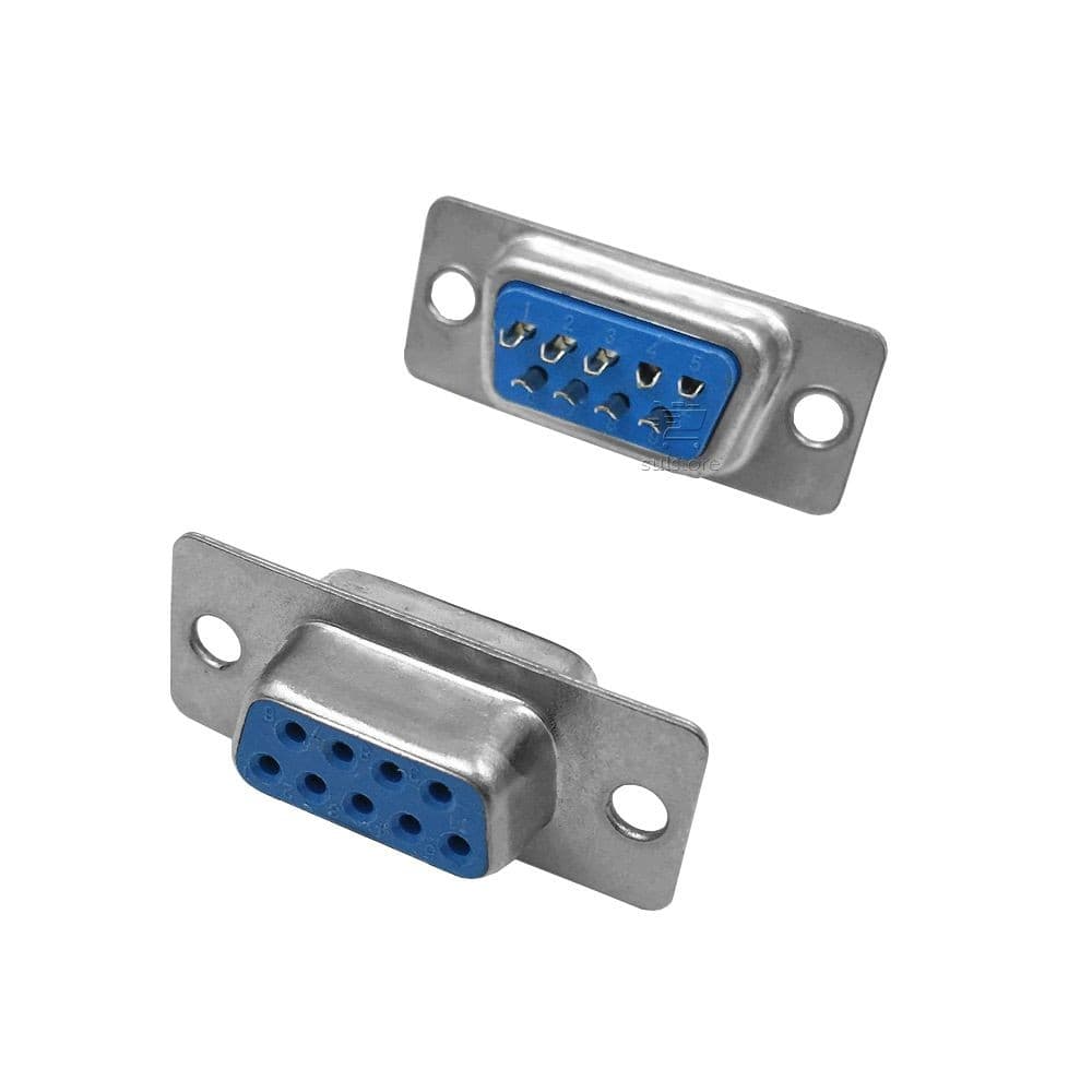 Kit 10 Conector DB-9 DB9 Serial RS232 Fêmea 025-0009 Chip Sce