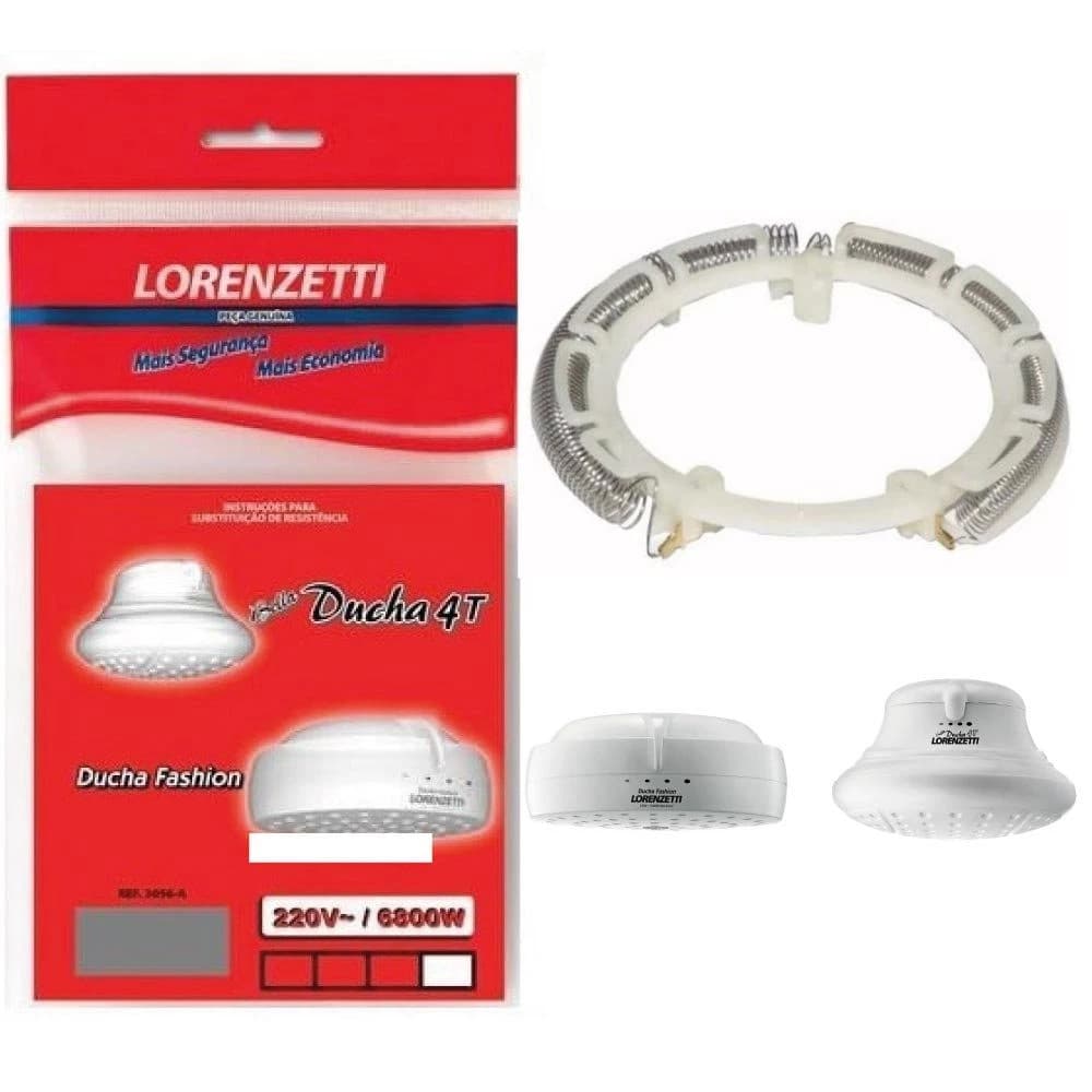 Resistência Original Lorenzetti Bella Ducha 4t e Ducha Fashion 6800w 220v Circular 3056 A
