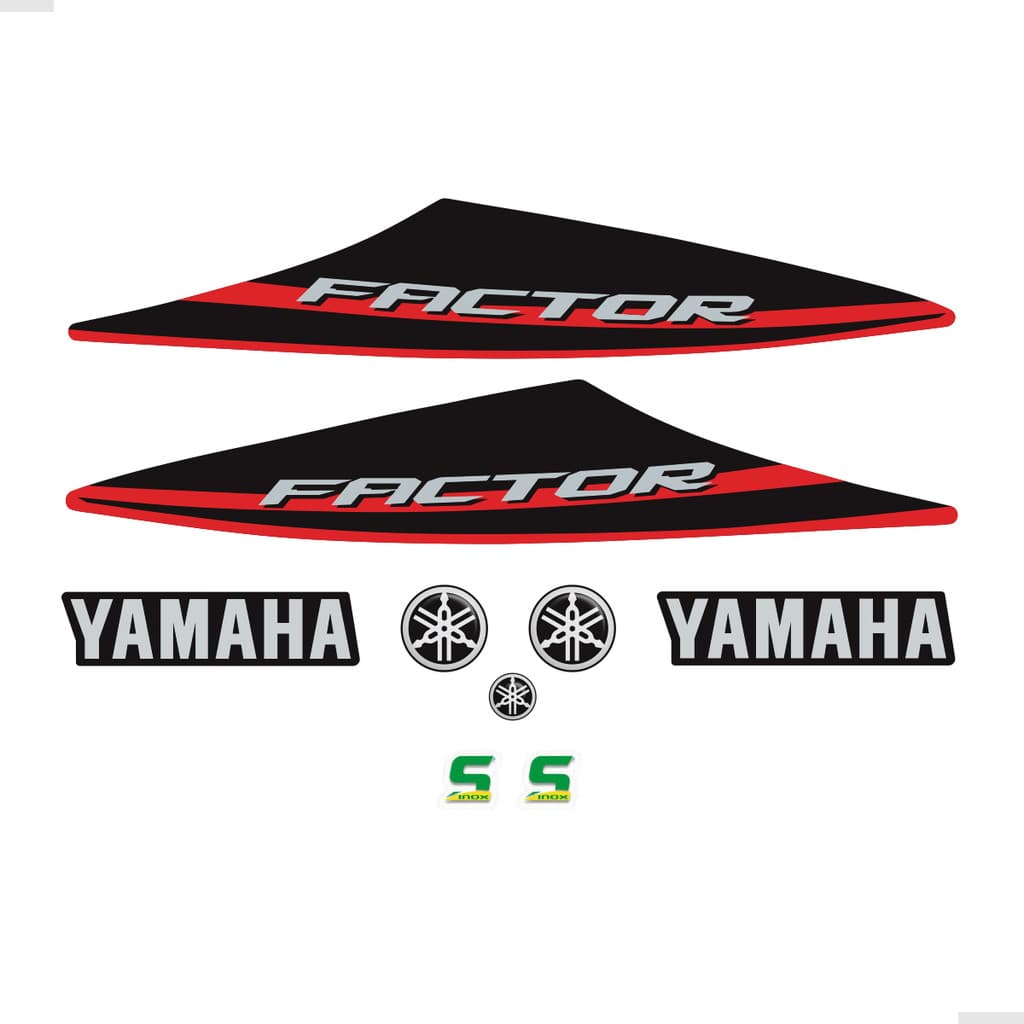 Kit Adesivos Para Yamaha Factor 125 Ybr 2014 Moto Vermelha