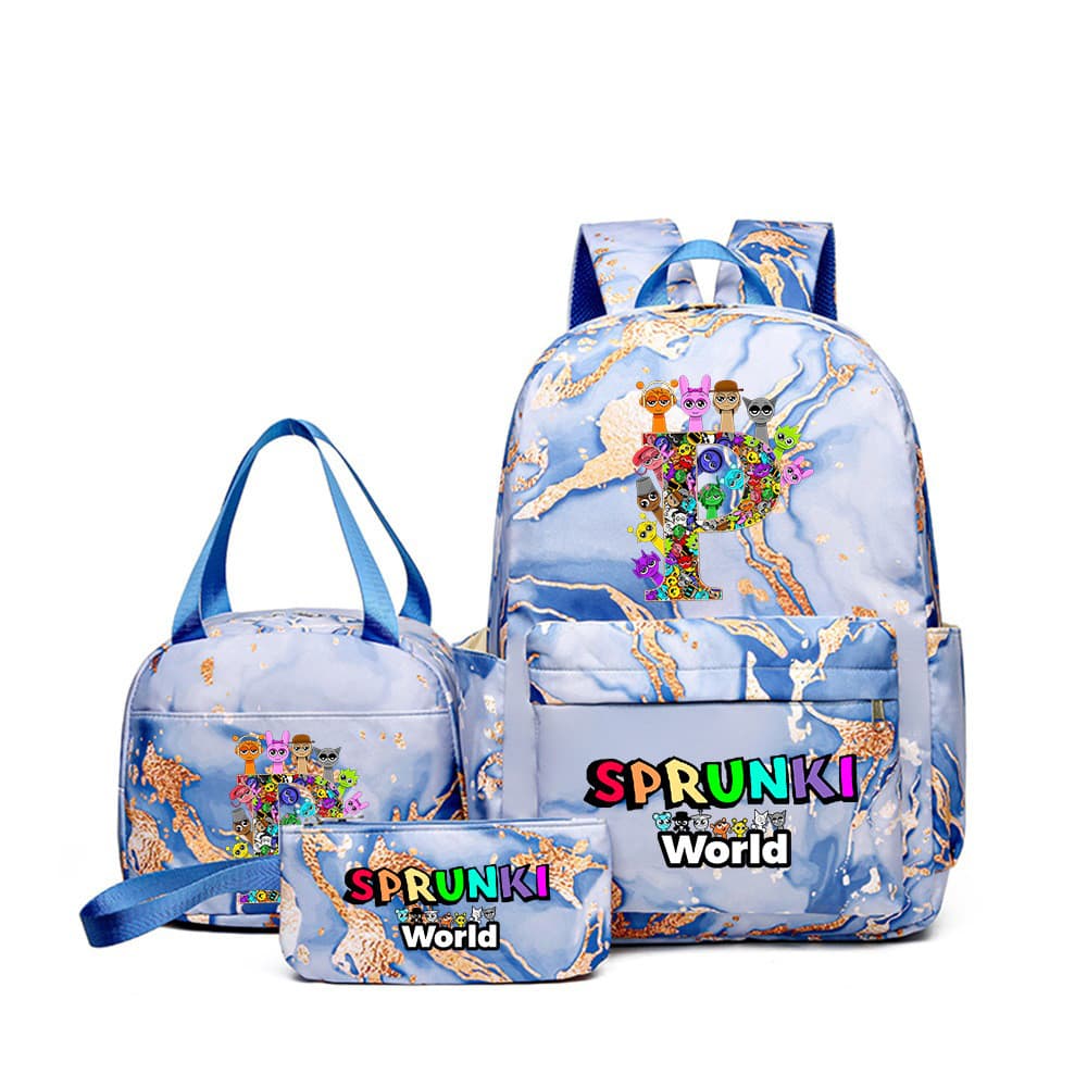 Mochila de Anime Rhythm Box Sprunki Game, Mochila de Estudante de Comércio Exterior, Bolsa para Laptop