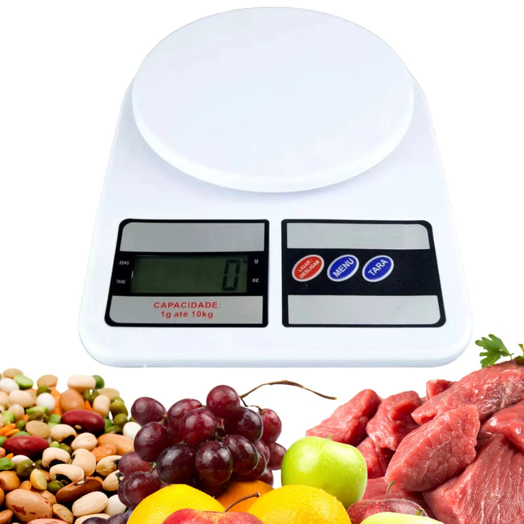 Balança Digital Para Cozinha Precisão Utensílio Doméstico Casa Portátil Nutrição Dieta Culinária Fitnes Confeitaria 10Kg