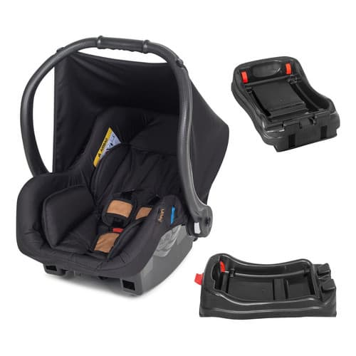 Kit Bebê Conforto 0 a 13 KGS Cadeirinha Cadeira Auto Carro + Base Bolt Preto Tutti Baby