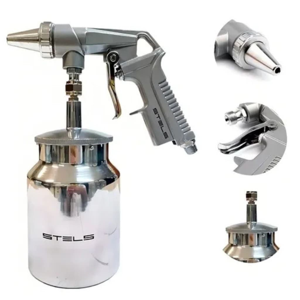 Pistola para Jateamento de Areia com Tanque de 1L Stels
