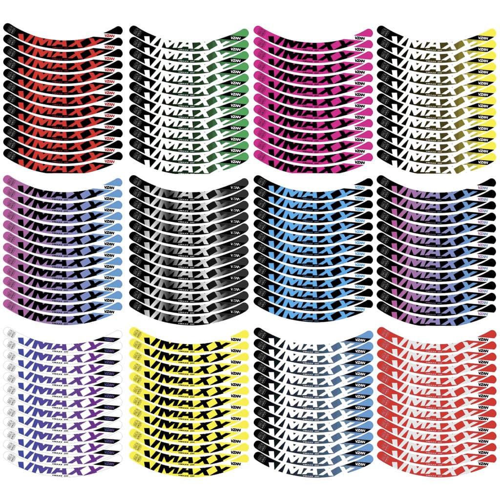 Adesivos aro Vmaxx modelo Dh Aro 26 e 29 Mtb Bicicleta Freio a disco 12 UNIDADES DIVERSAS CORES