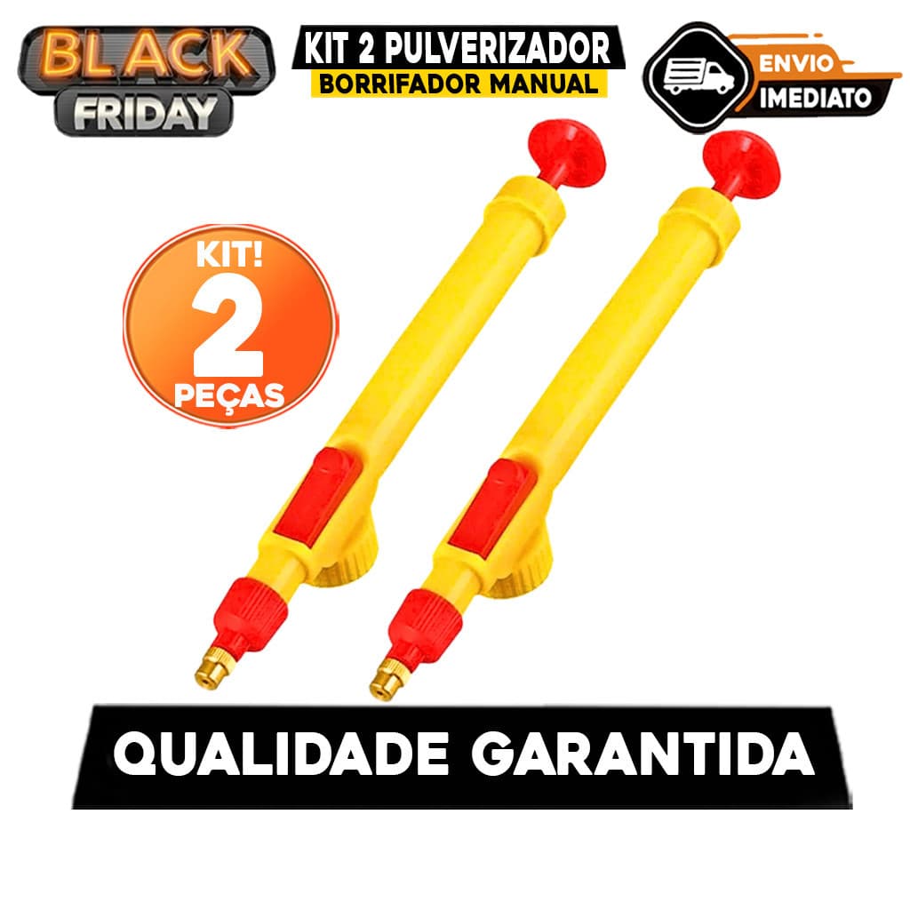 KIT 2 Pulverizador Borrifador Manual para Garrafa PET