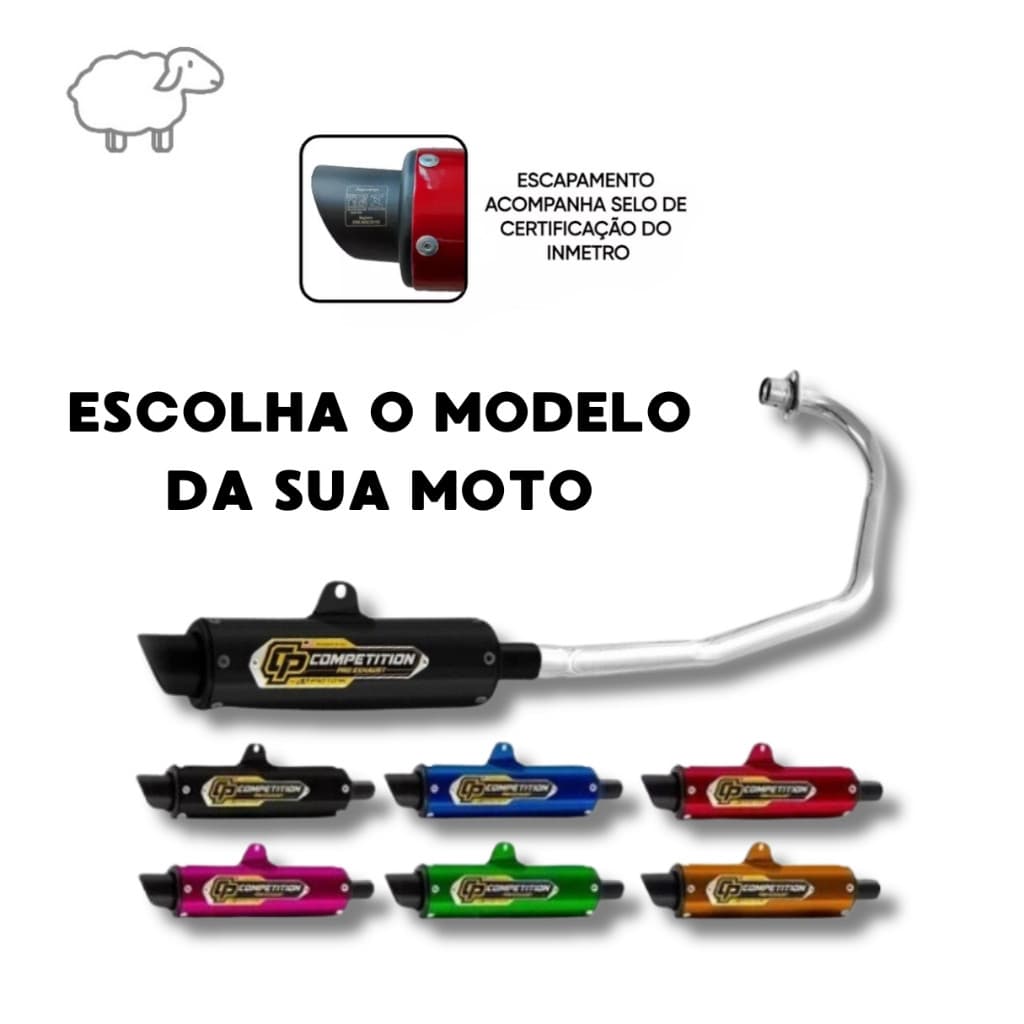 Escapamento Cromado Moto Honda Varios Modelos Pro Tork  Fan Cg Start 160 2015