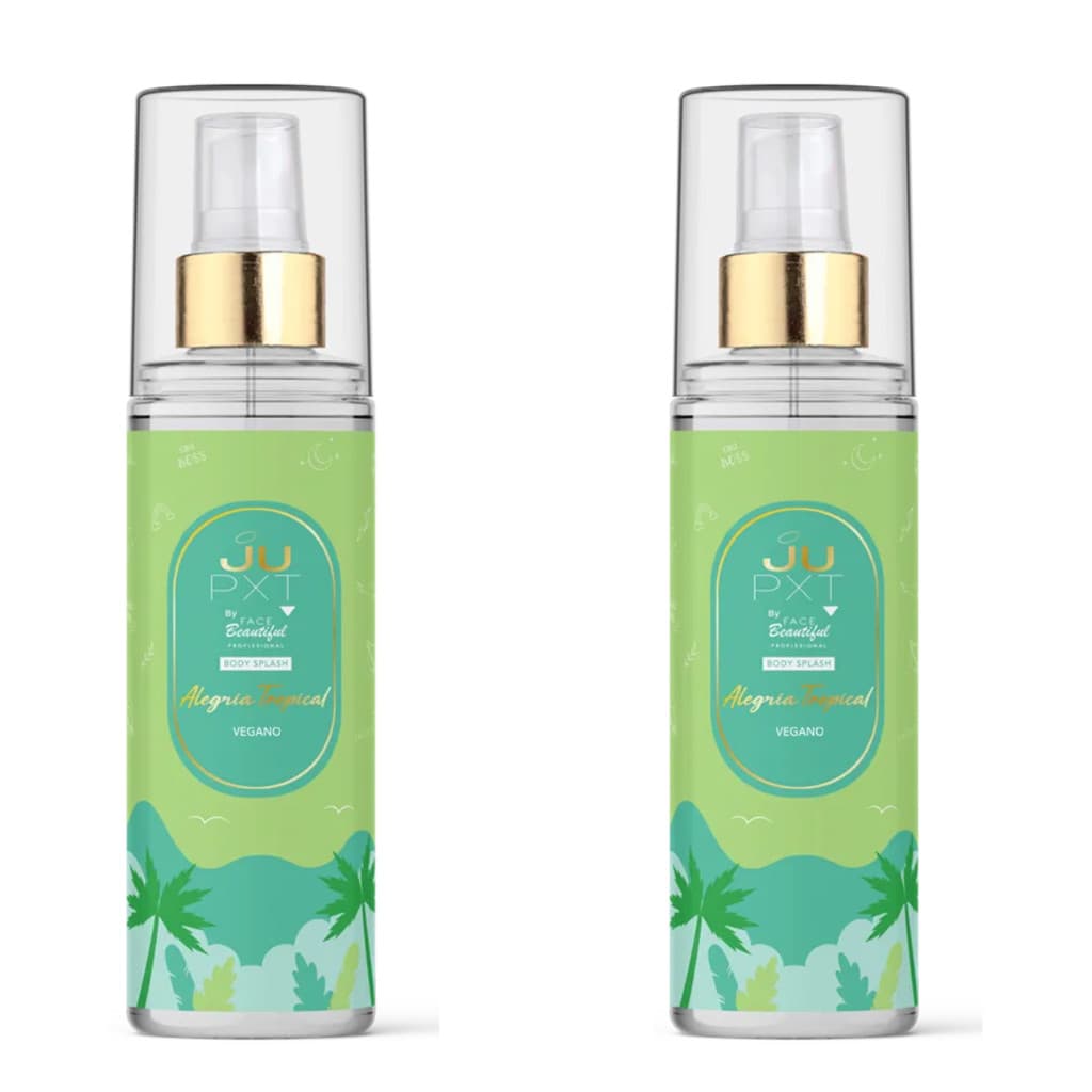 Kit 2 Body Splash Jupxt Alegria Tropical 200ml Face Beautiful – Fragrância Vibrante
