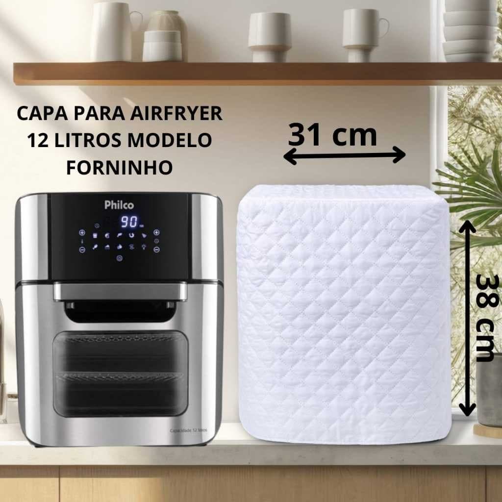 Capa Protetora para Air Fryer 12 Litros - Modelo Forninho 100% Poliéster - Lançamento Airfryer