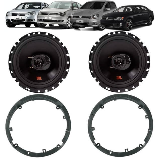Par Alto Falante Jbl Golf Fox Polo Jetta Dianteiro ou Traseiro + Aros