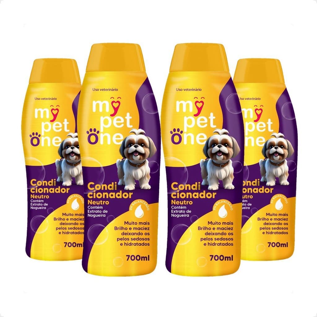 Kit 4 Condicionador Neutro Mypetone - 700mL