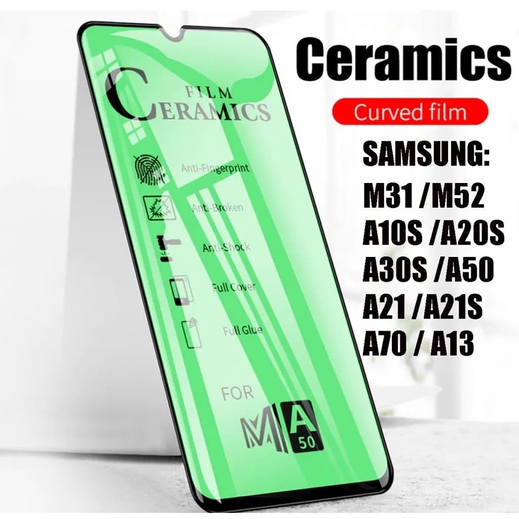 Película Ceramica Nano Gel Samsung A10S/A20S/A21S/M52/M31/A51/A10/A20/A30/A50/A70 Protetore Cobri Tela Tudo