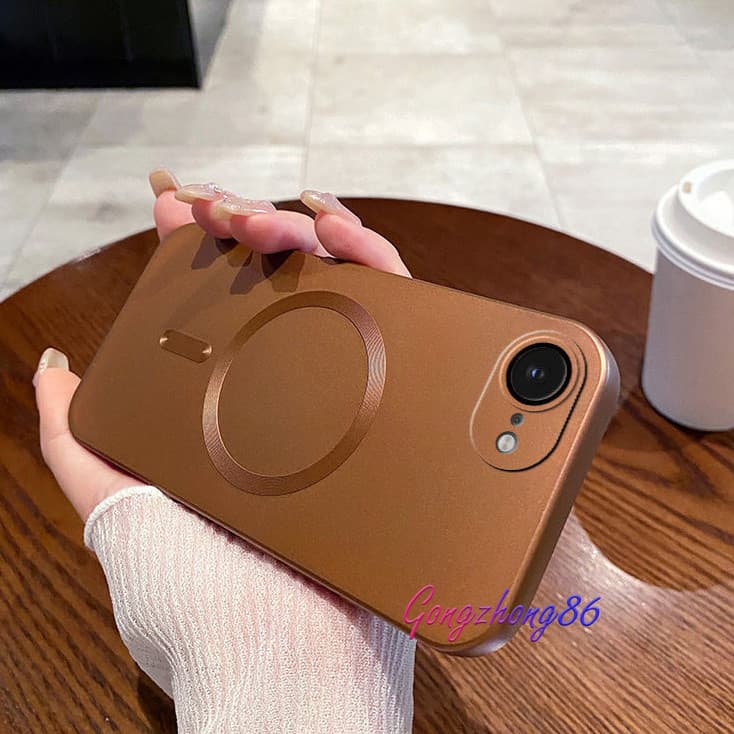 Luxo Magnético Fosco Flexível Caso Para iPhone 16E 15 13 12 14 Pro Max 11 XR Lente Protetor Capa