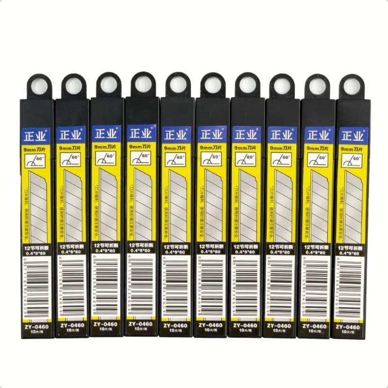 100 Lâminas Profissional Para Estilete Estreito 9mm Envelopamento Adesivos Cortes