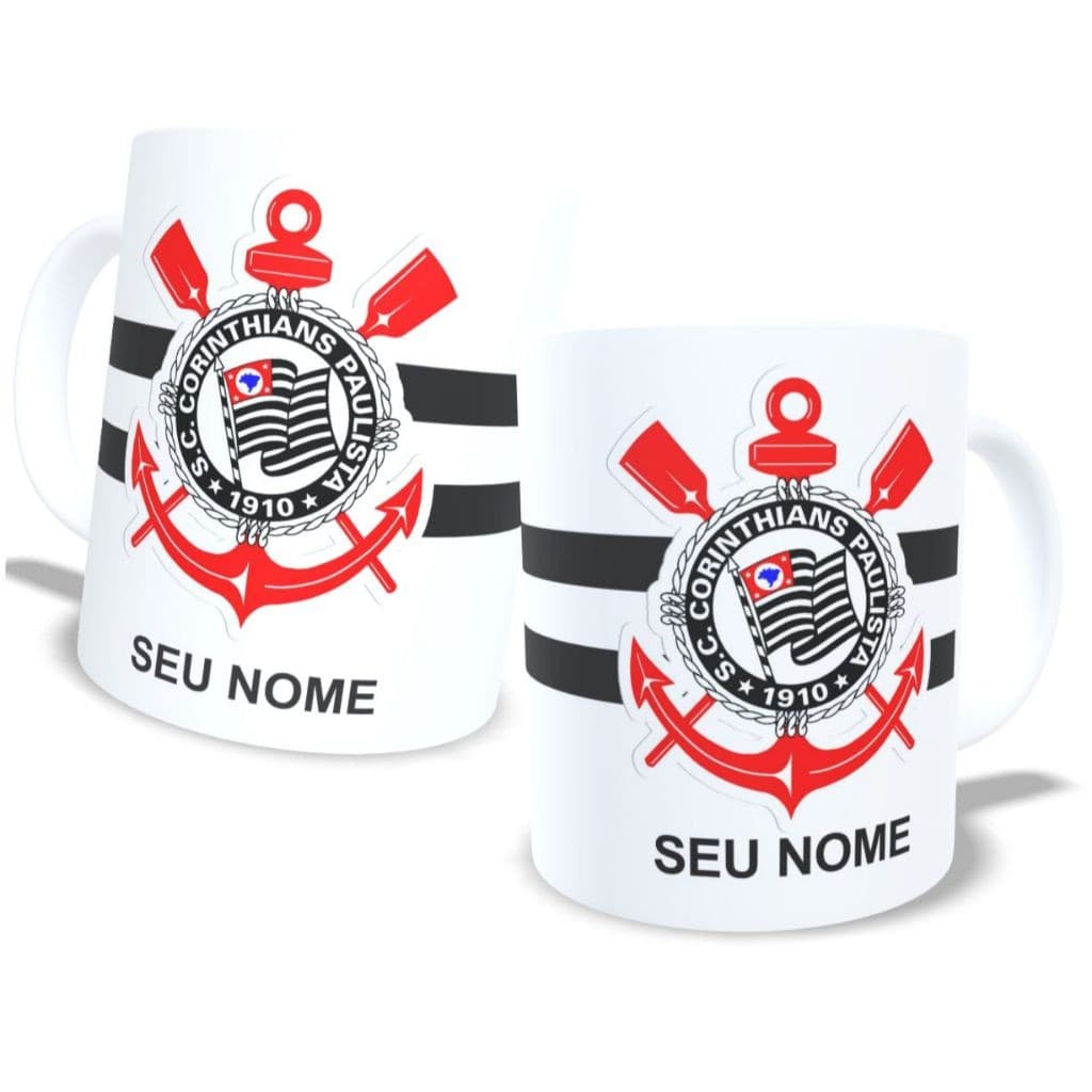 Caneca Personalizada Varios times, Timão corinthians com Seu nome, Presente Ideal Aniversario, namoro, Oferta