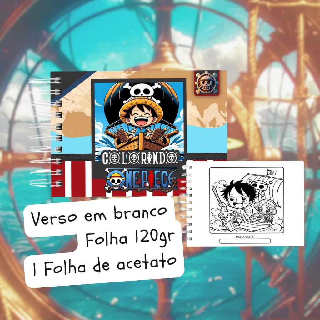 Livro de Colorir  Colorindo com One Piece