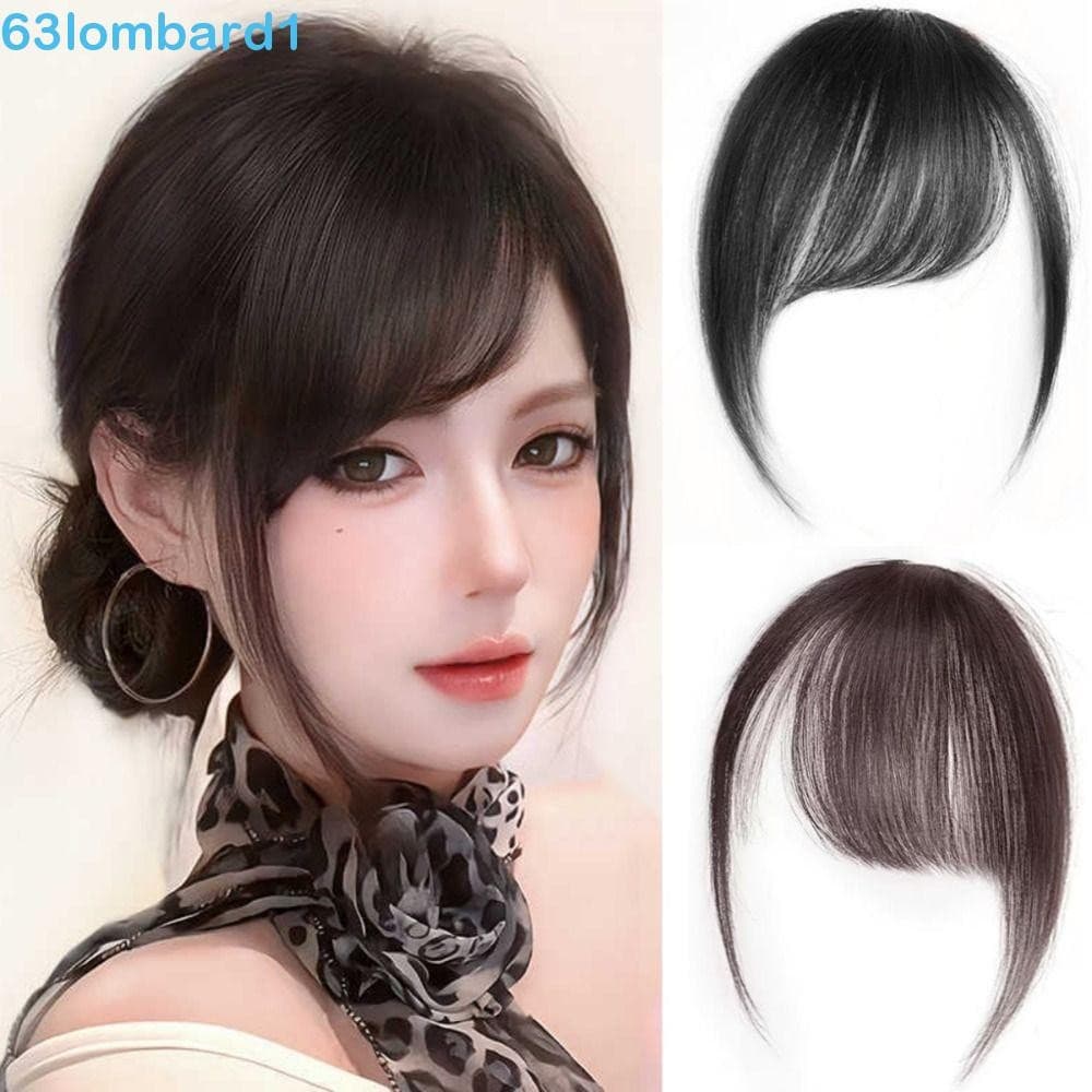 LOMBARD1 Franja Lateral De Cabelo Humano , Extensão Natural , Franjas Frontais Invisíveis Retas