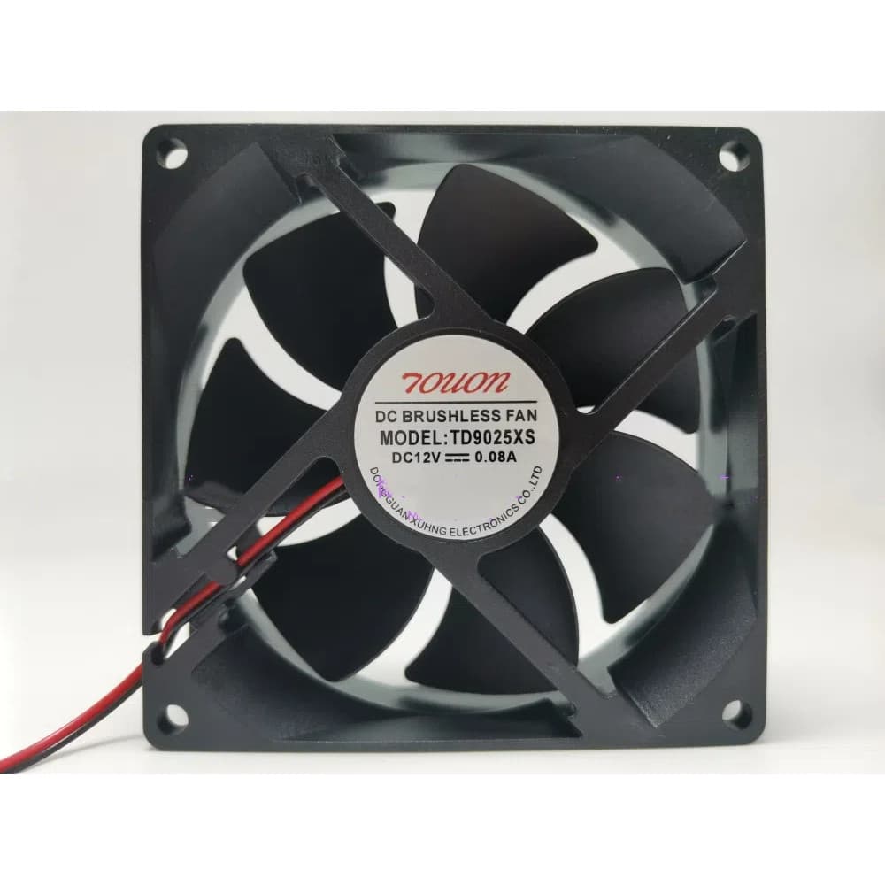 Novo TD9025XS 12V 0.08A rolamento hidráulico 9025 9CM Ultra-silencioso ventilador de refrigeração de geladeira 2 fios