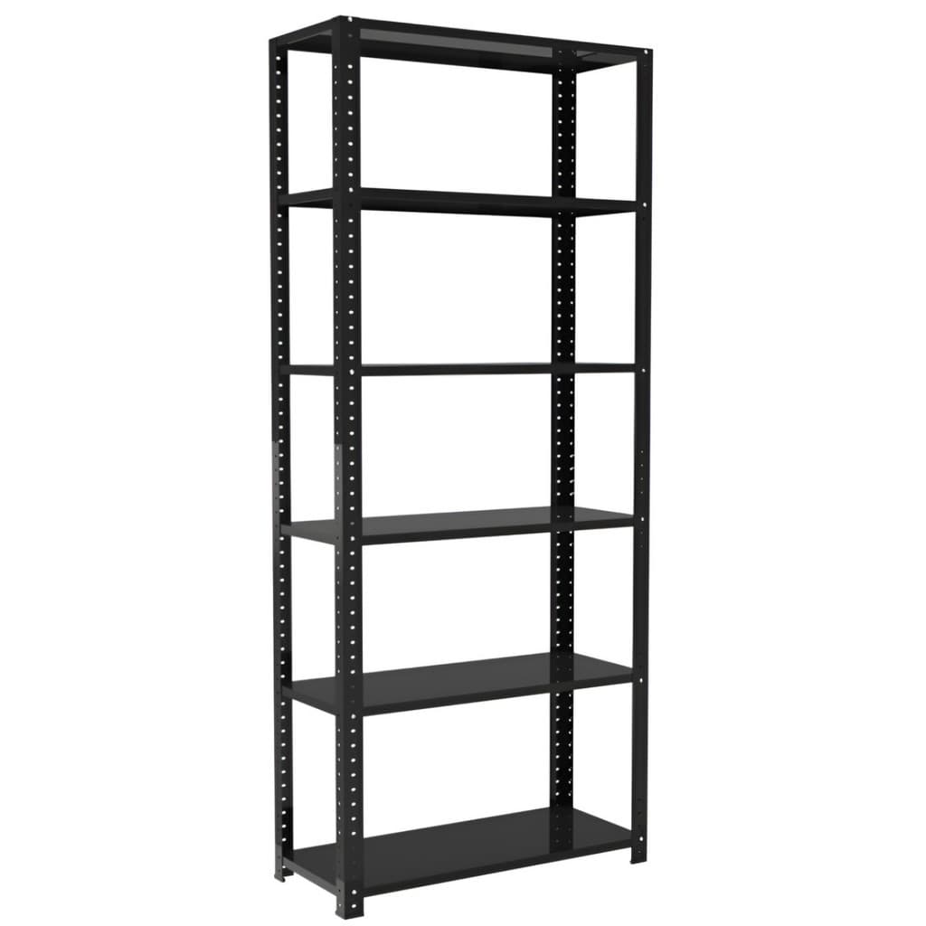 Estante Prateleira Armário Aço 6 Bandejas 60cm Preto Romero