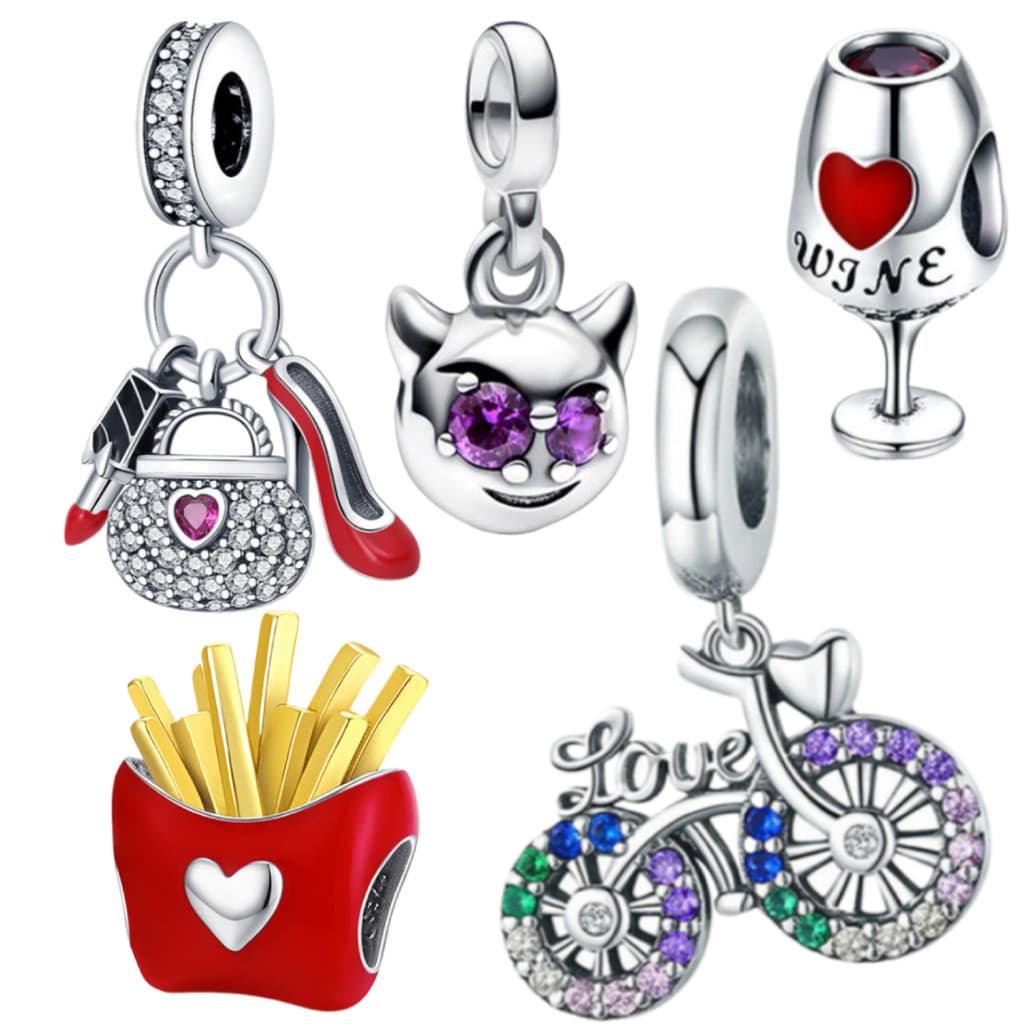 Berloque Pulseira 925 Jóias de Prata Ursinho Pooh Forma Pulseiras Feminina Pingente