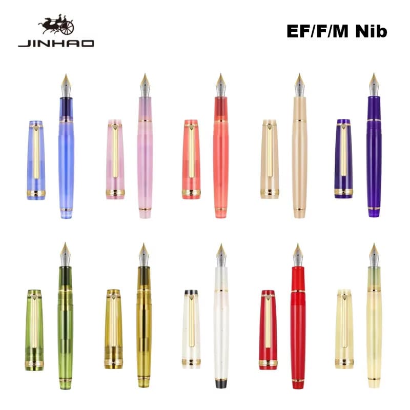 Jinhao 82 Caneta Tinteiro Luxo Elegante Canetas 0.38/0.5/0.7mm Ponta Fina Escrita Material Escolar Escritório