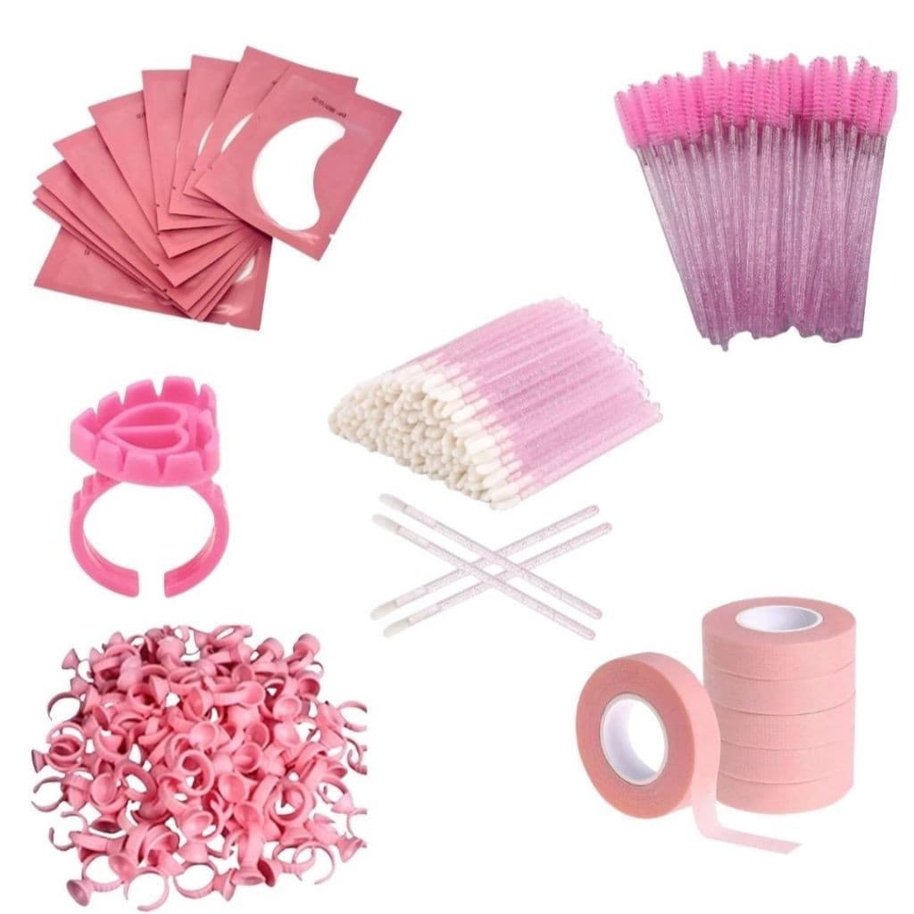 Kit 50 Protetor Pad Ped Gel 50 Aplicador 50 Escovinha 5 Fita 100 Anel Batoque