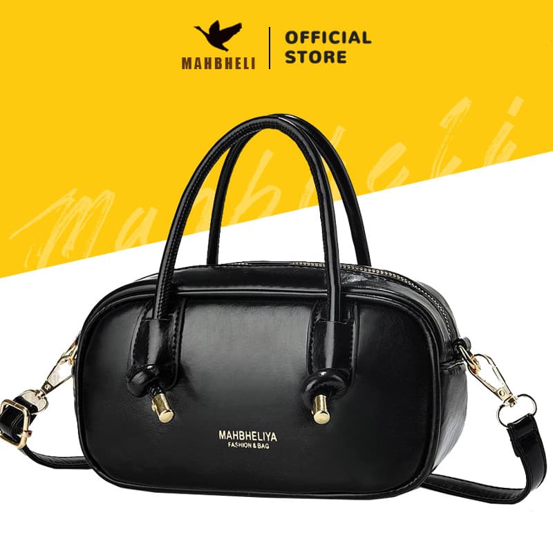 MAHBHELI Bolsa Elipse de Designer Exclusiva - Crossbody ou Mão com Bolso Segurança para Celular e Documentos